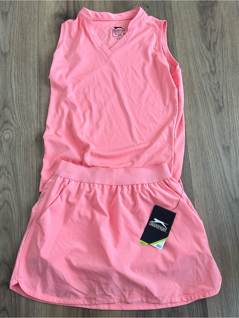Slazenger Coral Pink Golf Tank Top and Skirt